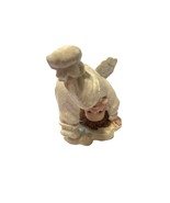 Cement Sculptiure Figure Girl Standing on Head Heavy 7 in Tall x 4 in Wide - $14.84