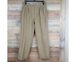Zanella Platinum Super 120&#39;s Dress Pants Men&#39;s Size 34 Tan 100% Wool Cuf... - $50.98