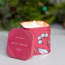 Rosy Rings Spicy Apple Large Holiday Candle Tin by Distinct Bath & Body - $25.00