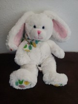 First &amp; Main Dena Bunny Plush Stuffed Animal White Easter Egg Bow Feet - $26.61