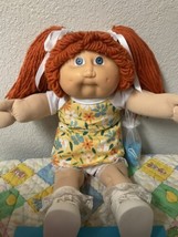 First Edition Vintage Cabbage Patch Kid Girl DBL Hong Kong Red Hair Blue Eyes - £196.58 GBP