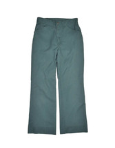 Vintage Sears Work Pants Mens 28 Green 50/50 Blend Twill Boot Cut Trousers - $23.16