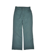 Vintage Sears Work Pants Mens 28 Green 50/50 Blend Twill Boot Cut Trousers - £18.19 GBP