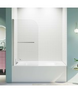Frameless Shower Door 31x55&quot;, 6mm Glass, Chrome - $304.62 CAD