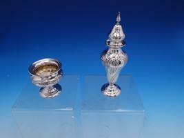 Floral by Shreve Sterling Silver Salt Dip and Pepper Shaker Set 2pc (#7768) - $385.11