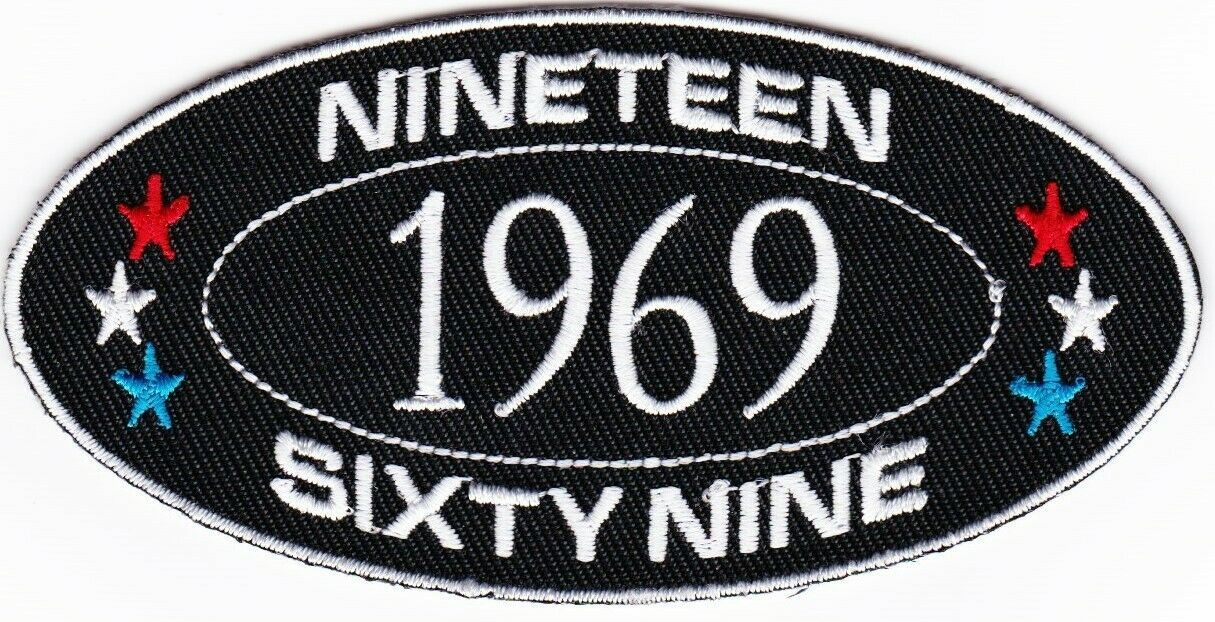 Primary image for (1) 1969 SEW/IRON ON PATCH EMBROIDERED BADGE EMBLEM CHEVROLET FORD DODGE PONTIAC