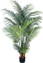 Ypeidn Artificial Tropical Palm Plant 5 Ft Artificial Tree With Plastic, K150 - £75.92 GBP