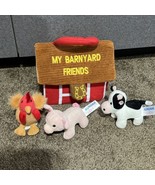 AURORA My Barnyard Friends Plush Toy w/Carry Case &amp; 3 Farm Animals Make ... - $12.86