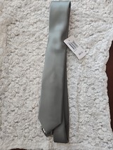 Construct Men&#39;s Satin Solid Tie Ivy Green Necktie Extra Long - $14.36