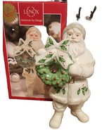 Lenox Holiday Santa with Wreath Figurine Lenox Holiday Pattern Father Ch... - $45.00