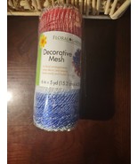 Red White And Blue Decorative Mesh 6 In X 5 Yd-Brand New-SHIPS N 24 HOURS - $6.81