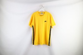 Vintage Nike Mens Large Spell Out Travis Scott Mini Swoosh Striped Mesh T-Shirt - £35.68 GBP