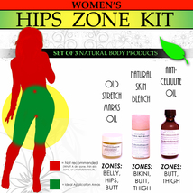 Womens Natural Hips Zone Kit for Stretch Marks Lightening Private Areas Cellulit - £122.27 GBP