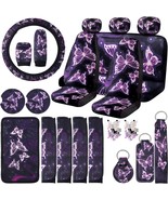 22 Pieces Butterfly Car Accessories Set, Center Console Armrest Pad Butt... - $74.82