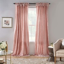 Elrene Home Fashions Korena Tie-Top Crushed Velvet Window Curtain, 1 Panel - £34.36 GBP