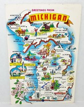 Vintage 1970s Greetings From Michigan Color Postcard Unused Unposted No Writing - £11.37 GBP