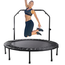 50 Inch Rebounder Trampoline For Adults With Bar, Mini Trampoline For Ad... - £160.40 GBP
