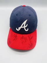 Autographed Atlanta Braves Hat Cap Adjust Hook and Loop Strap Back MLB - £38.90 GBP