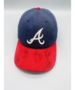 Autographed Atlanta Braves Hat Cap Adjust Hook and Loop Strap Back MLB - £38.87 GBP