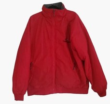 Sea World Adventure Parks Vtg Adult Large Red Jacket L Edwards Zip Front - £19.32 GBP