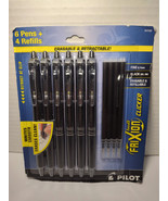 Pilot Frixion Erasable Pens - 6 Pack of Black Ink Pens + 4 Bonus Refills... - £16.06 GBP