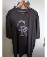 Authentic MLB Colorado Rockies TX3 Cool Grey Shirt Mens Size 3XL - $17.89