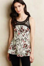 Nwt Anthropologie Dalia Lace Peplum Tank Top By Ranna Gill M - £43.82 GBP