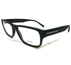 PRADA Eyeglasses Frames VPR 23R 1BO-1O1 Matte Black Rectangular 56-17-145 - $116.66
