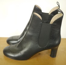 BALLY Italy Black Leather Wingtip Style High Heel Ankle Womens Boots 11 ... - £235.98 GBP