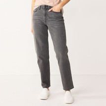 Women&#39;s Sonoma Ultra High Rise Vintage-styled Straight-Leg Jeans, Grey - $25.00