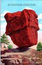 the Balanced Rock Garden of the Gods near Colorado Springs Colorado Postcard - £17.61 GBP