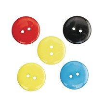 100 Pcs 20Mm Buttons For Crafts, 2 Hole Round Sewing Buttons 4 Basic Colors, Red - £11.18 GBP