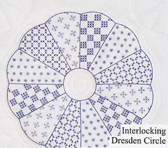 Jack Dempsey Needle Art Dresden Circle Quilt Blocks - £14.34 GBP