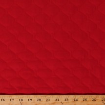 Single-Face Quilted Red 44&quot; Wide Polyester/Cotton Fabric by the Yard D270.12 - $11.95