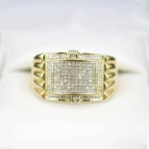 1.20Ct Round Cut Lab created Diamond Pinky Wedding Ring 14k Yellow Gold Finish - £119.06 GBP