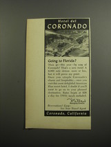 1952 Hotel del Coronado Ad - Going to Florida? - £14.78 GBP