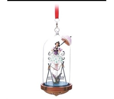 Disney Parks Haunted Mansion Stretching Room Glass Ornament Set Of 4 NEW Item image 3