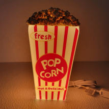 Kirklands Popcorn Nightlight Plug In Light Movie Popcorn Theme Decor - £31.55 GBP