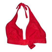 NWT J. Crew DD Halter Tie-Back Bikini Top With Mesh BY633 Bright Cerise ... - $19.34