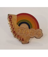 California Vintage 1984 Rainbow Travel Souvenir Lapel Hat Pin Pinback - £14.70 GBP
