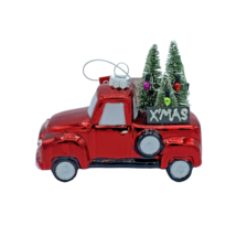 Red Truck Ornament Glass Ashland Farm House NEW Christmas Decor - £15.05 GBP