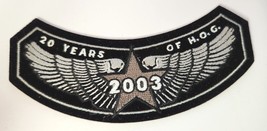 Harley Davidson Owners Group HOG 20 Years Of HOG 2003 Rocker Patch NEW - $14.95