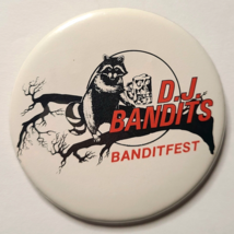 Bandit Fest Wisconsin DJ Bandits Pinback Pin Back Button 3&quot; Banditfest W... - $7.95