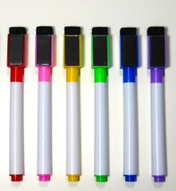 100 Assorted Color Dry Erase Low-Odor Markers with Cap-Mounted Eraser &amp; Magnet - £18.64 GBP