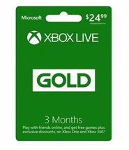 Microsoft Xbox Live 3 Month Gold Membership Card - Digital Code - £28.31 GBP