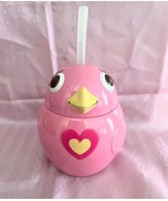 2013 Circo Pink Bird Sippy Cup Flexible Straw 6&quot; Tall Dishwasher Safe - $185.32 MXN