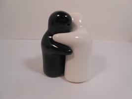 Black &amp; White Yin/Yang Hugging Ghosts Ceramic Salt &amp; Pepper Shakers - £6.76 GBP