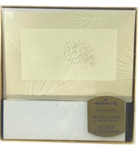 Hallmark Christmas Holiday Cards Pinecone Embossed Glitter 18 Cards Envs... - $31.26 CAD