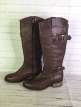 Fabianelli Sequoia Brown Leather Knee High Tall Riding Boots C330 Womens... - £54.50 GBP