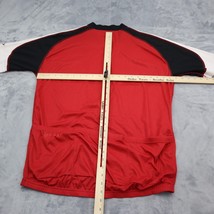 Canari Shirt Mens L Red Short Sleeve Full Zip Back Pockets Cycling Outwear - $22.75